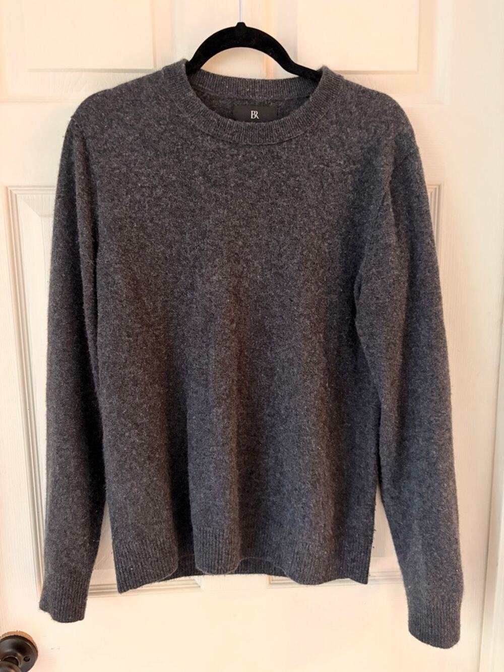 Banana Republic 100% Cashmere Crewneck Sweater Gray M Tall